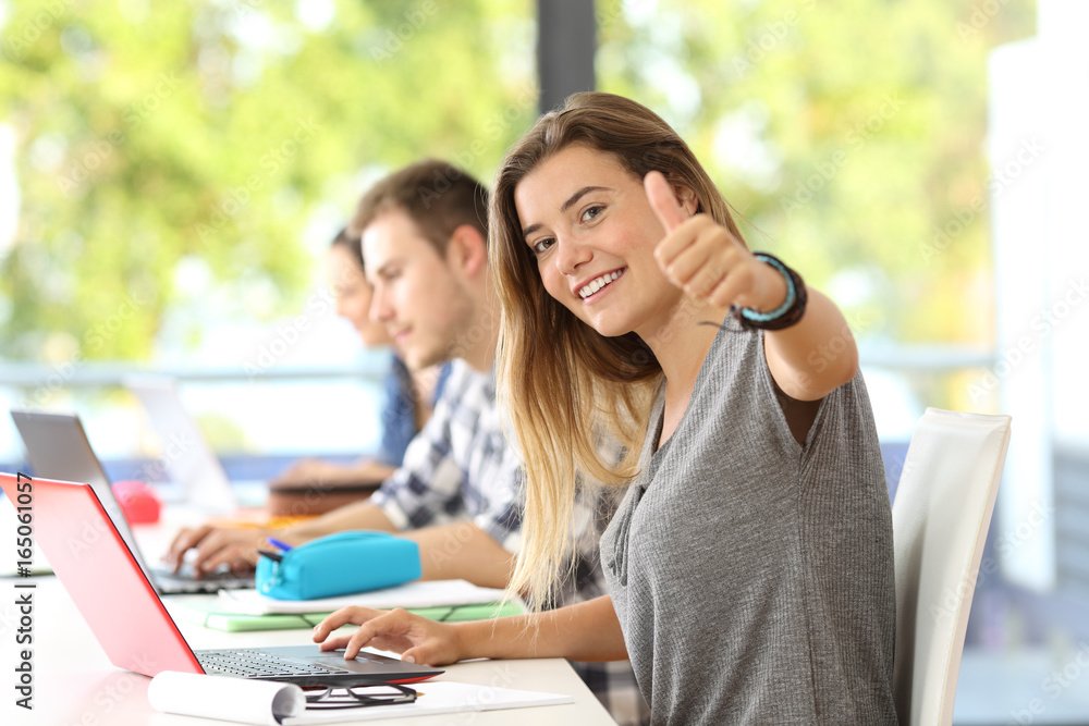 Happy student after tutoring session